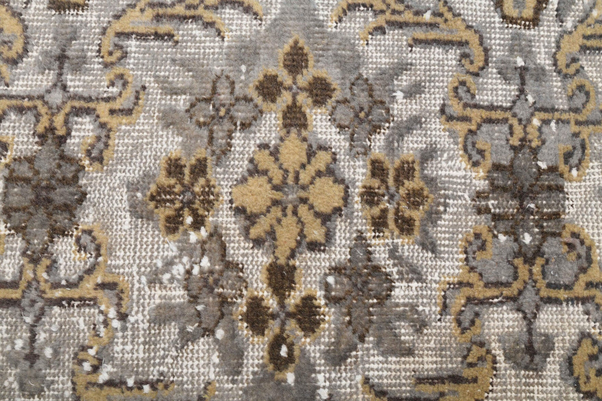 1960s Distressed Vintage Hereke Area Rug