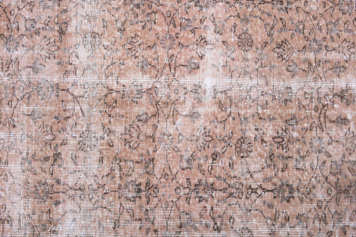 El yapımı vintage halı 201x284 cm çiçek desenli desenli yün - desen detayı
