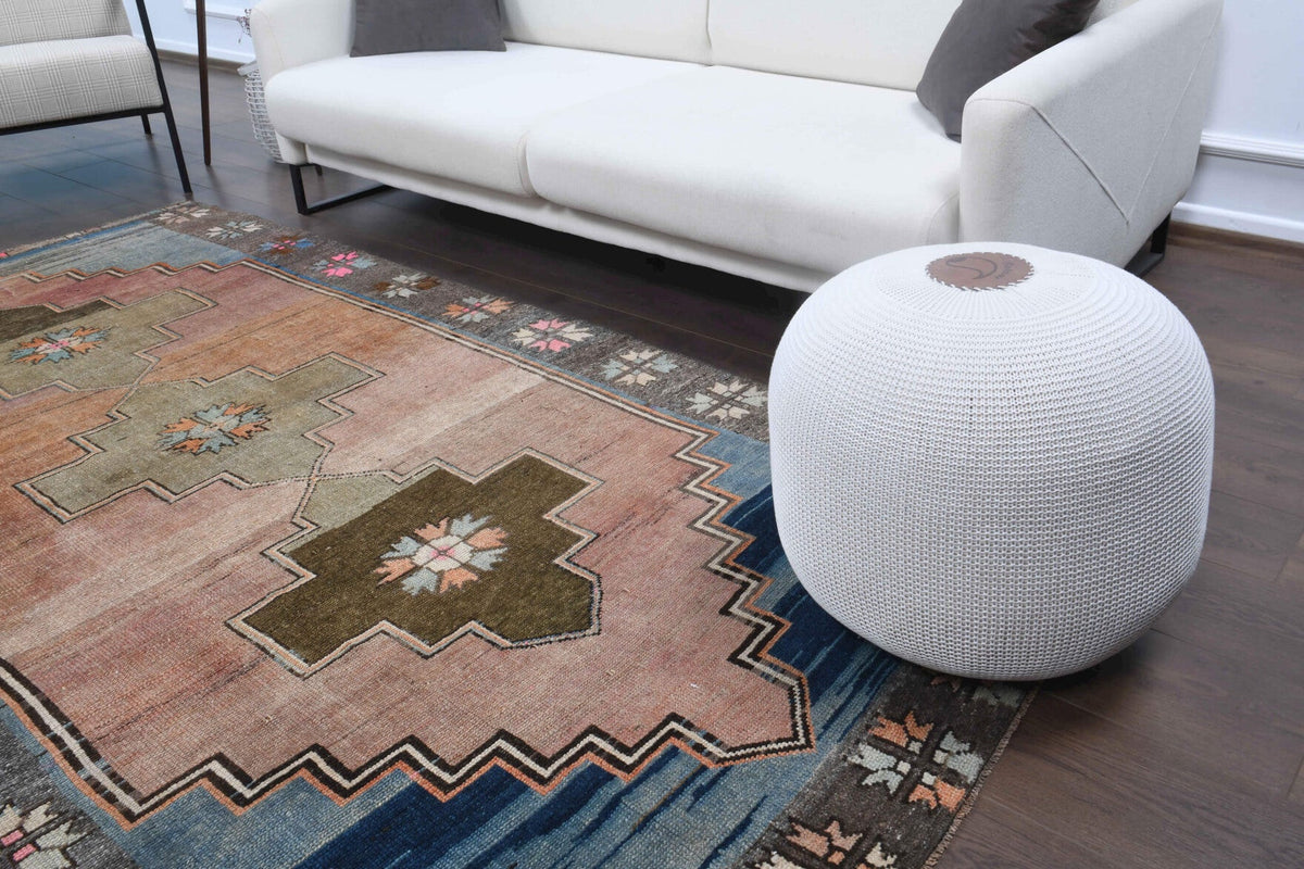 Antique Oushak Living Room Rug