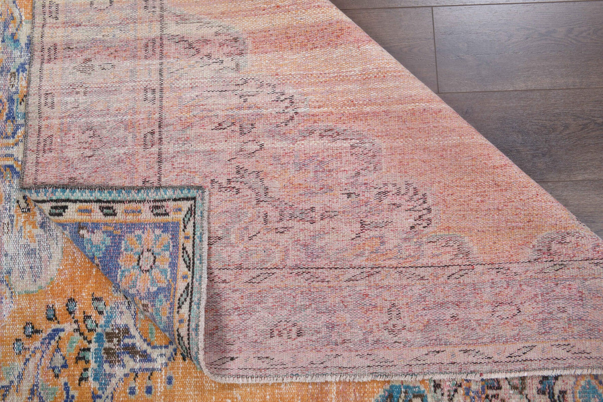 El yapımı vintage halı 183x274 cm oryantal desenli yün - desen detayı