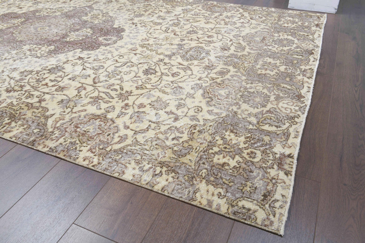 Vintage Hereke Floral Beige Rug