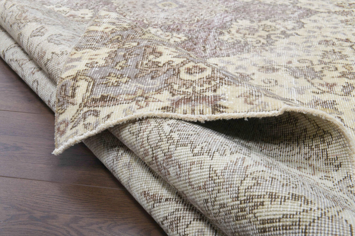 Vintage Hereke Floral Beige Rug