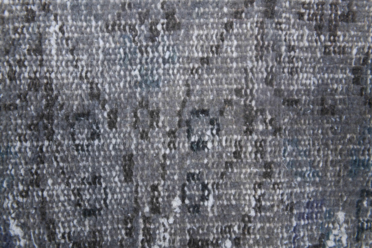 El yapımı vintage halı 183x274 cm soyut desenli yün - üstten görünüm