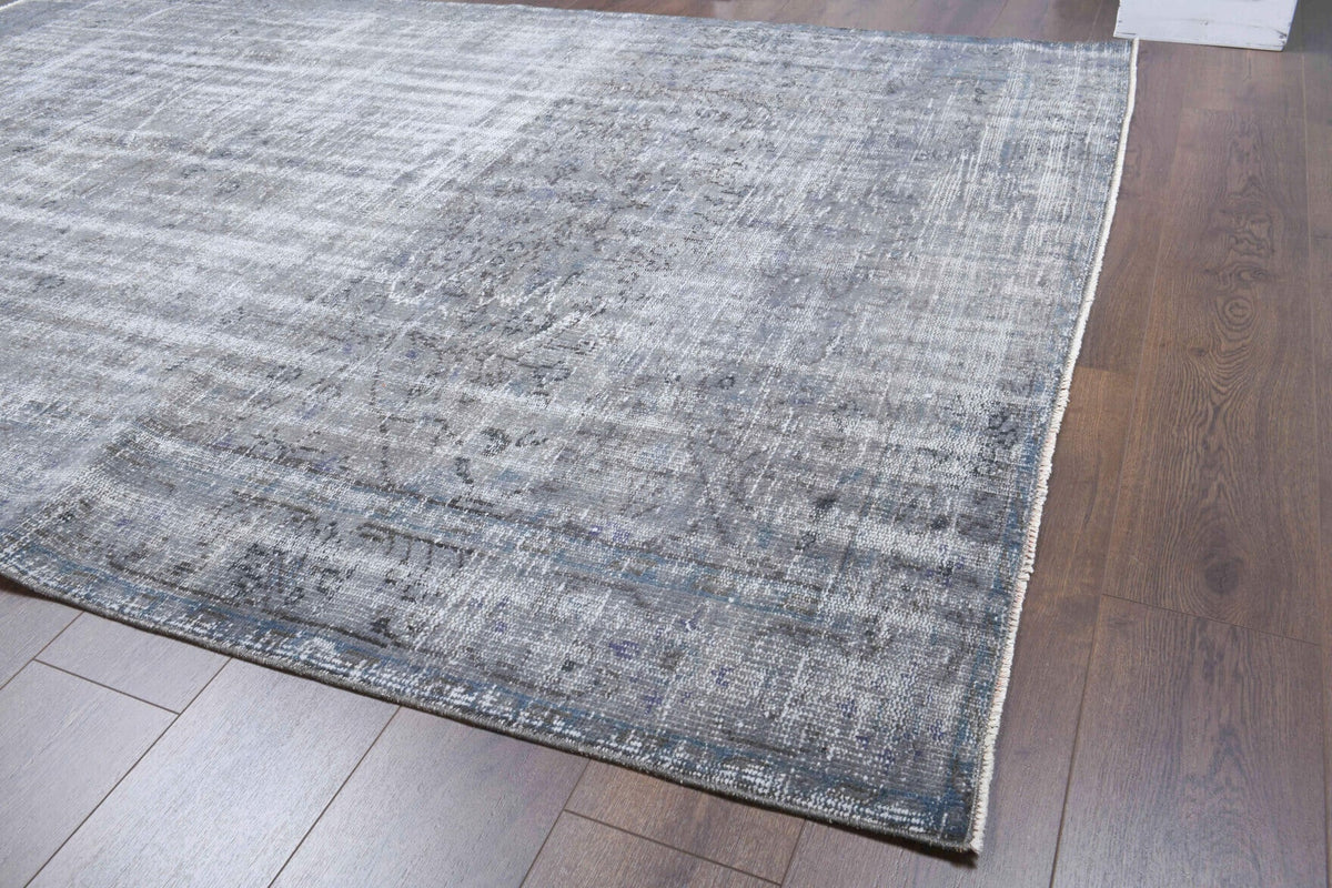 El yapımı vintage halı 183x274 cm soyut desenli yün - açık alan görünümü