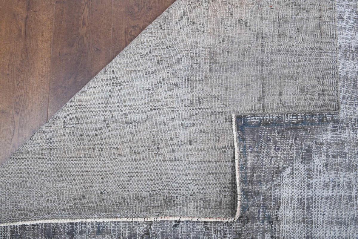 El yapımı vintage halı 183x274 cm soyut desenli yün - farklı açıdan görünüm