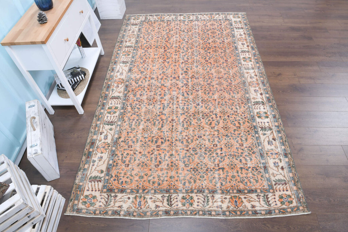 Vintage Floral Area Hereke Rug