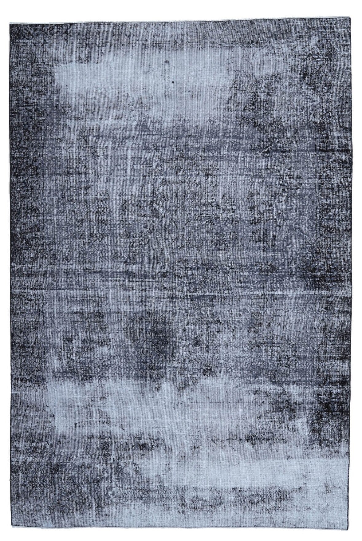 El yapımı vintage halı 193x290 cm oryantal desenli yün - üstten görünüm
