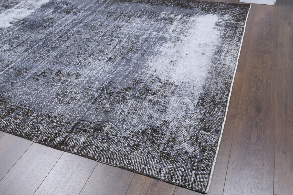 El yapımı vintage halı 193x290 cm oryantal desenli yün - desen detayı