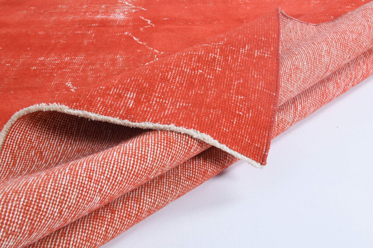 Vintage Red Solid Anatolian Rug