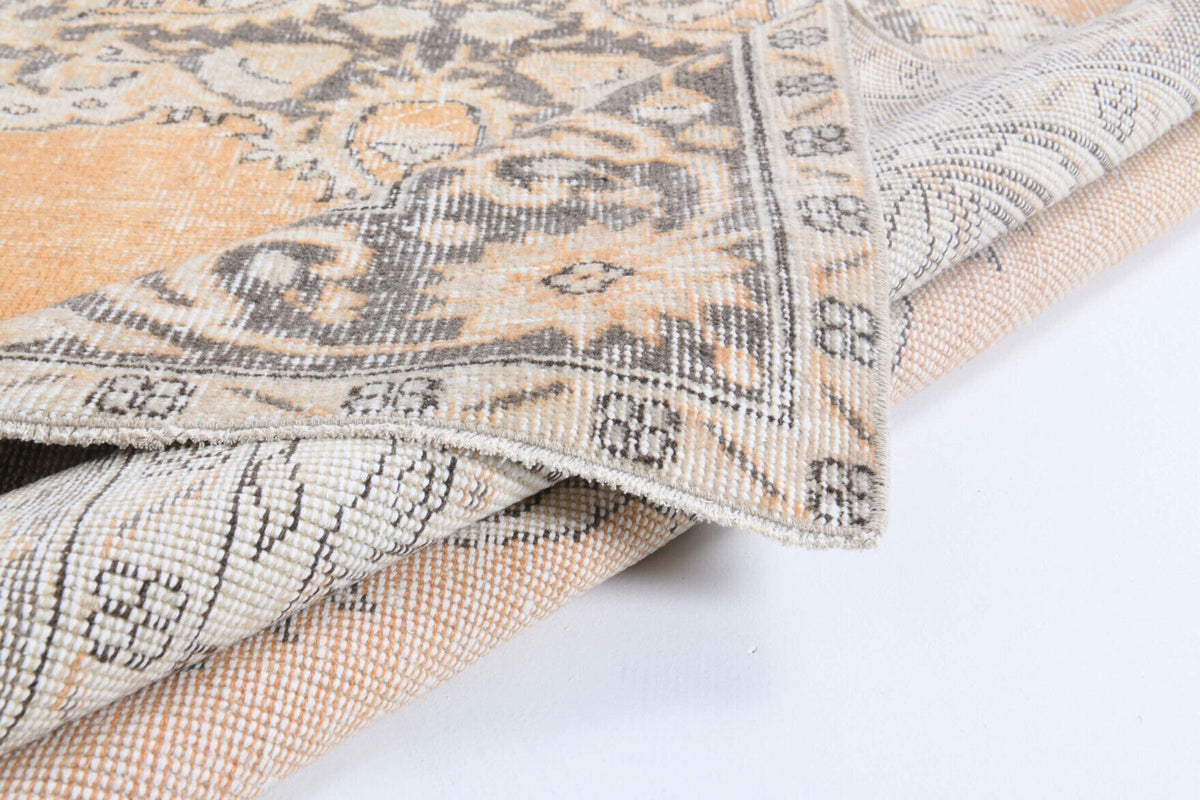 El yapımı vintage halı 183x274 cm oryantal desenli yün - desen detayı