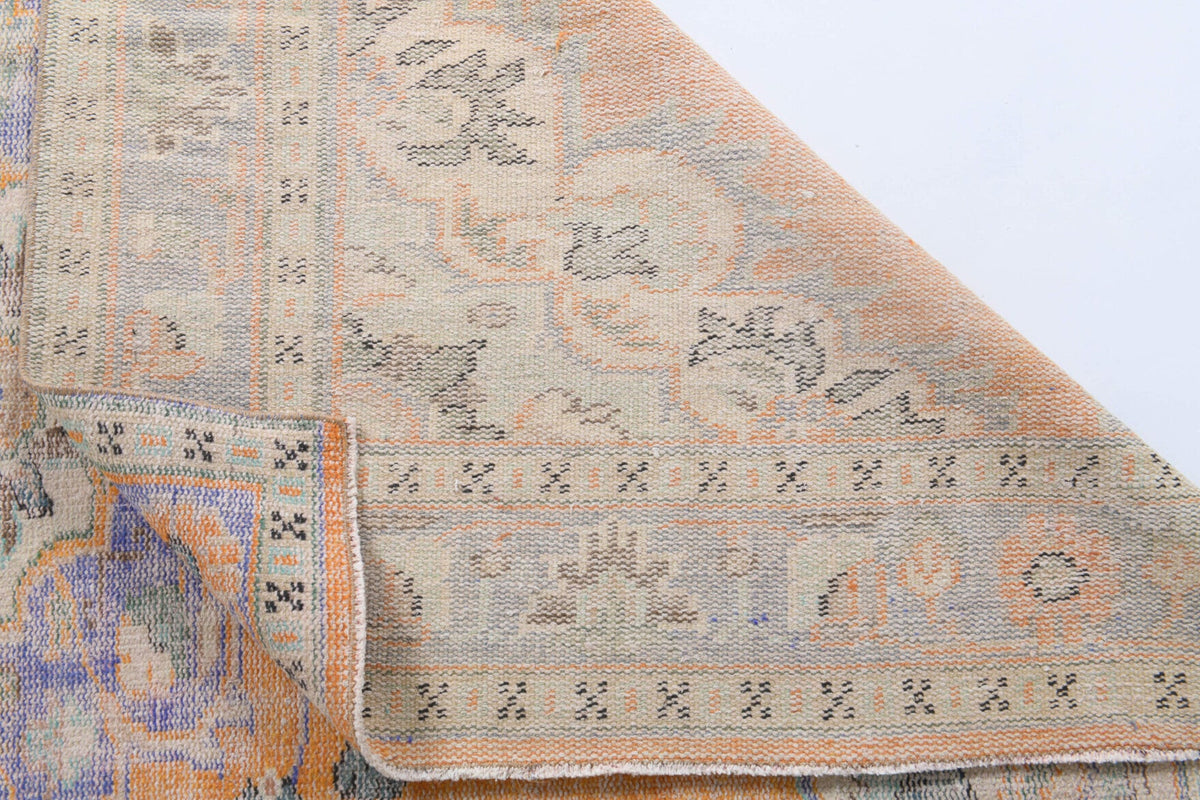 El yapımı vintage halı 183x274 cm oryantal desenli yün - desen detayı