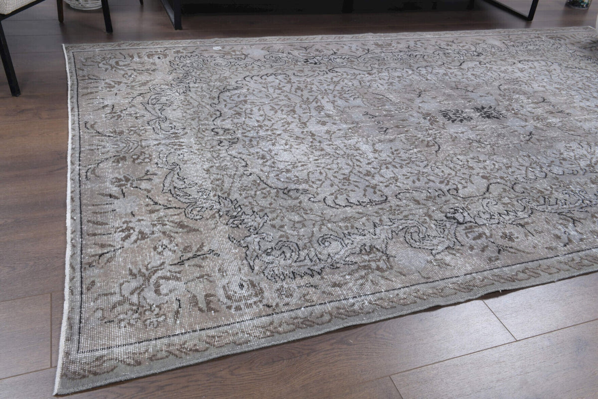 El yapımı vintage halı 178x277 cm oryantal desenli yün - desen detayı