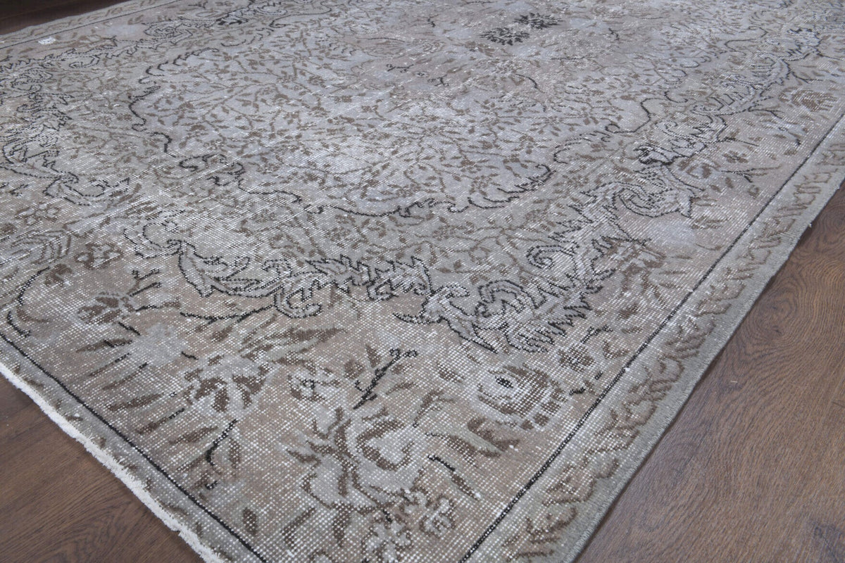 El yapımı vintage halı 178x277 cm oryantal desenli yün - üstten görünüm