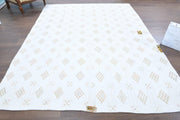 1960'lardan Anadolu kökenli ikat desenli el dokuma vintage kilim, 224x286 cm