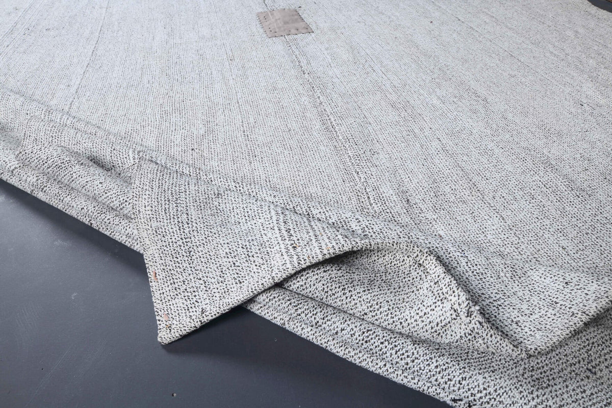Vintage White Kilim Area Rug