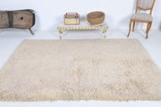 El yapımı vintage halı 170x239 cm düz desenli yün - detay görünümü