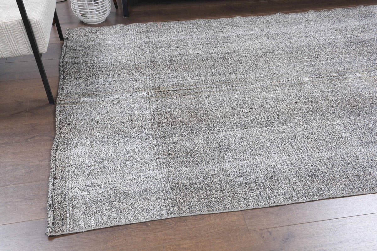 Vintage Solid Gray Area Rug