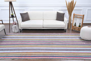 1960'lardan Anadolu kökenli çizgili el dokuma vintage kilim, 161x323 cm