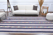 1960'lardan Anadolu kökenli çizgili el dokuma vintage kilim, 184x326 cm