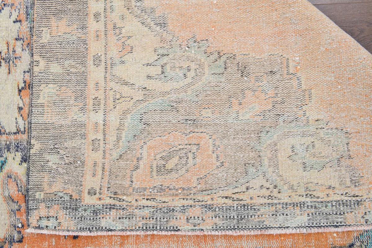 Vintage Orange Oushak Oriental Area Rug