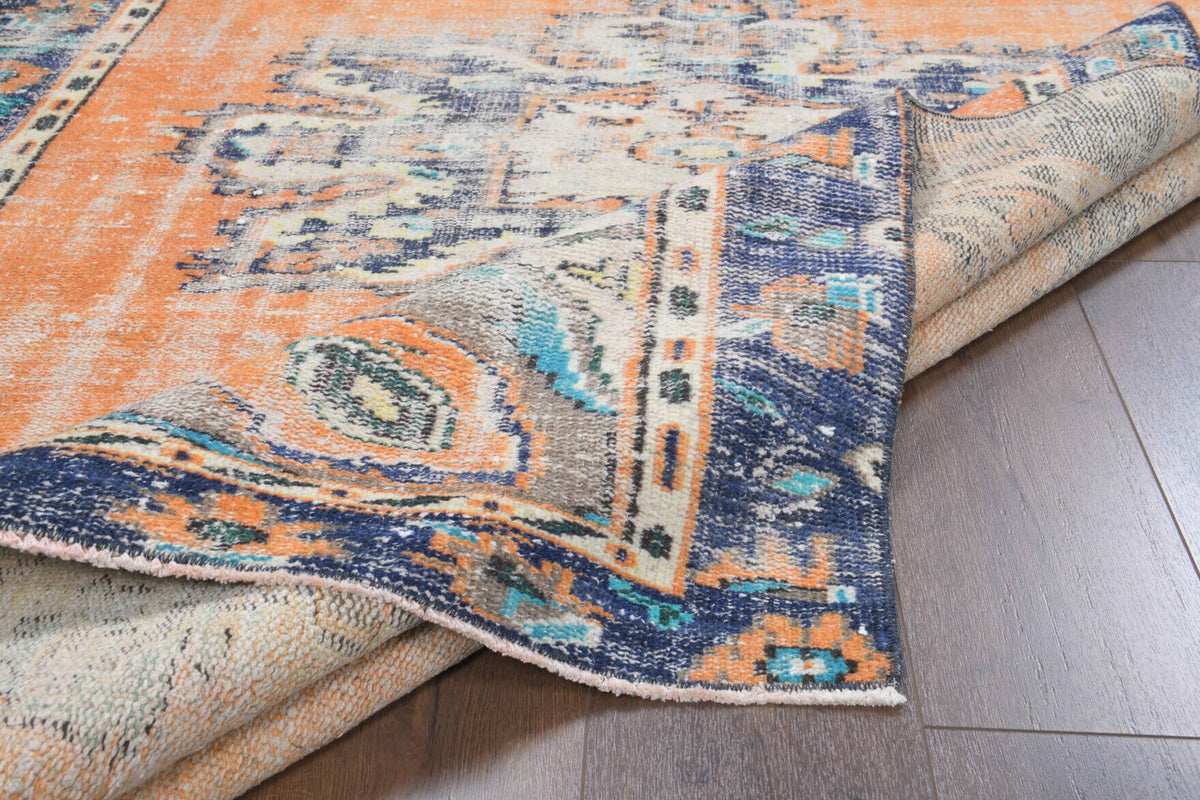 Vintage Orange Oushak Oriental Area Rug