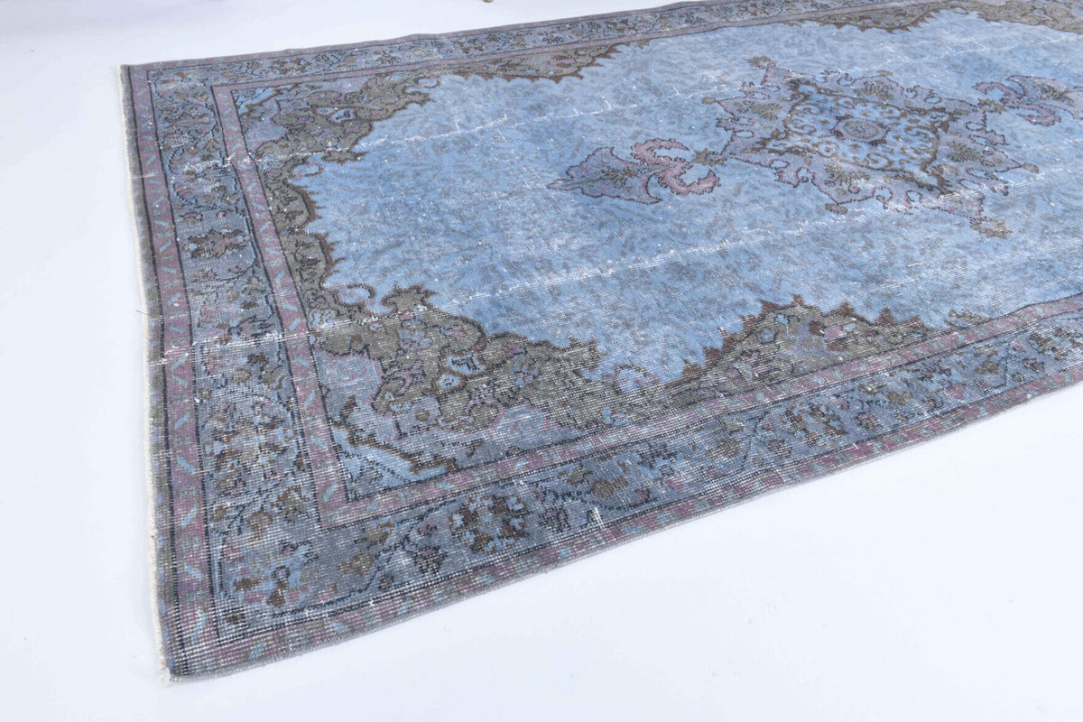 Vintage Oushak Blue Area Rug