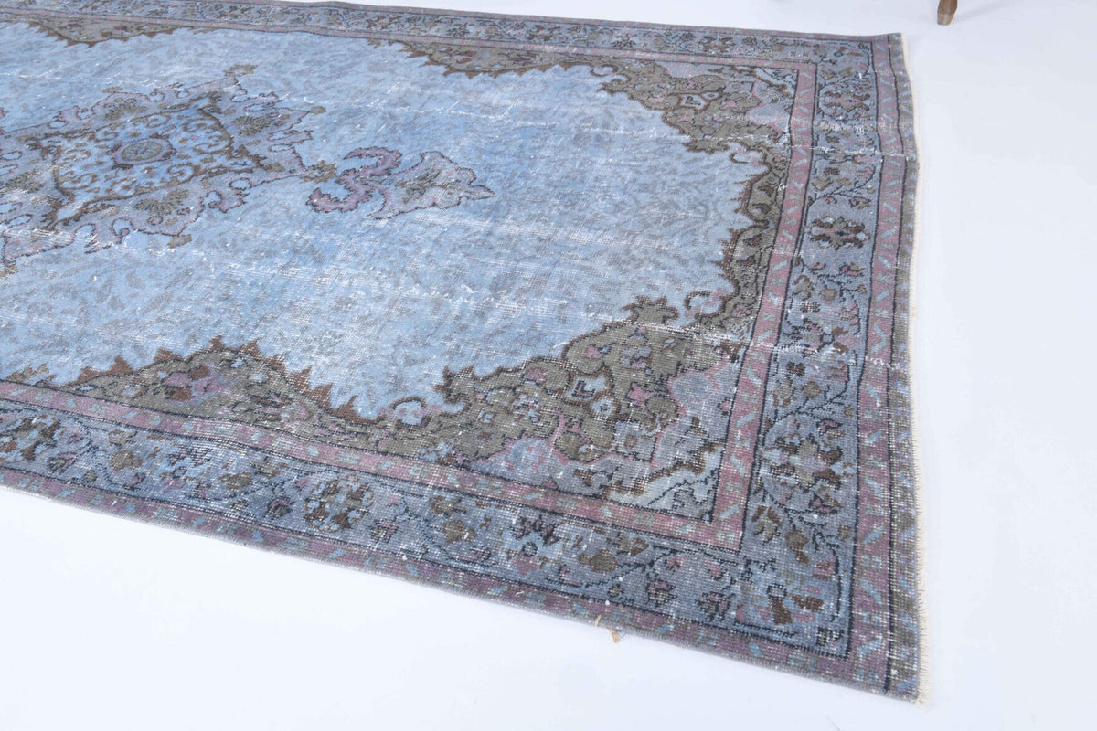 Vintage Oushak Blue Area Rug