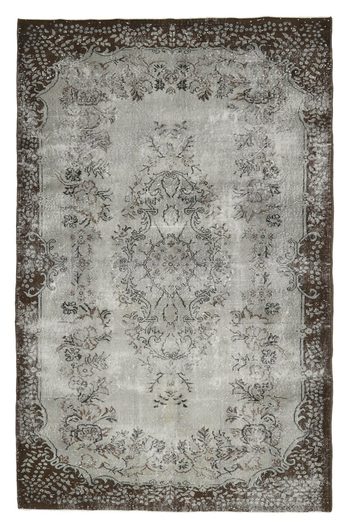 El yapımı vintage halı 188x300 cm oryantal desenli yün - farklı açıdan görünüm
