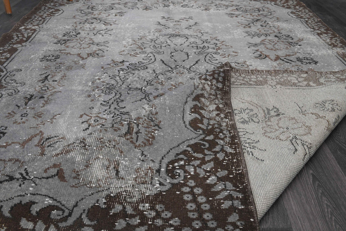 El yapımı vintage halı 188x300 cm oryantal desenli yün - açık alan görünümü