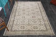 1970'lerden Anadolu kökenli çiçek desenli el dokuma vintage halı, 175x280 cm