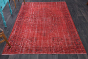 El yapımı vintage halı 173x264 cm oryantal desenli yün - detay görünümü