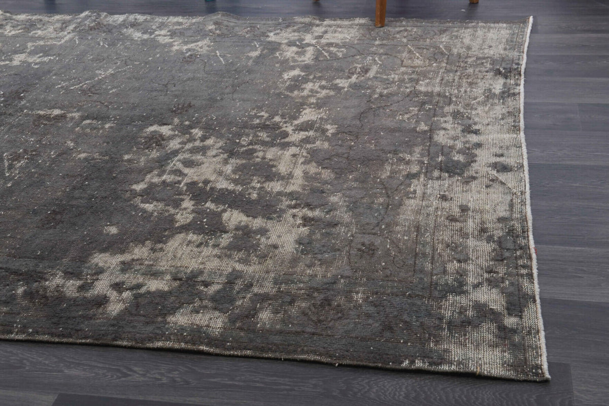 El yapımı vintage halı 183x305 cm soyut desenli yün - mekan görünümü