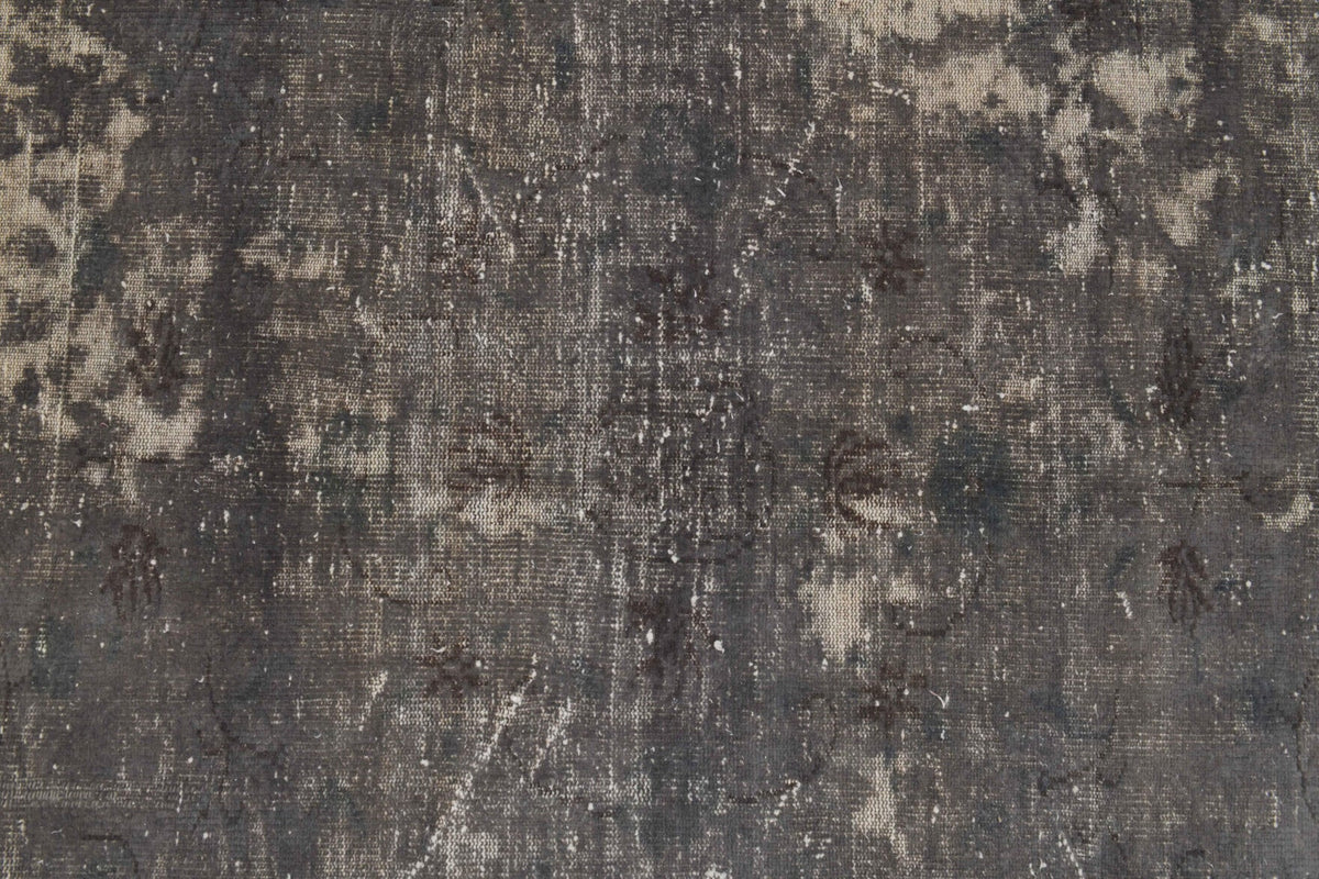 El yapımı vintage halı 183x305 cm soyut desenli yün - üstten görünüm
