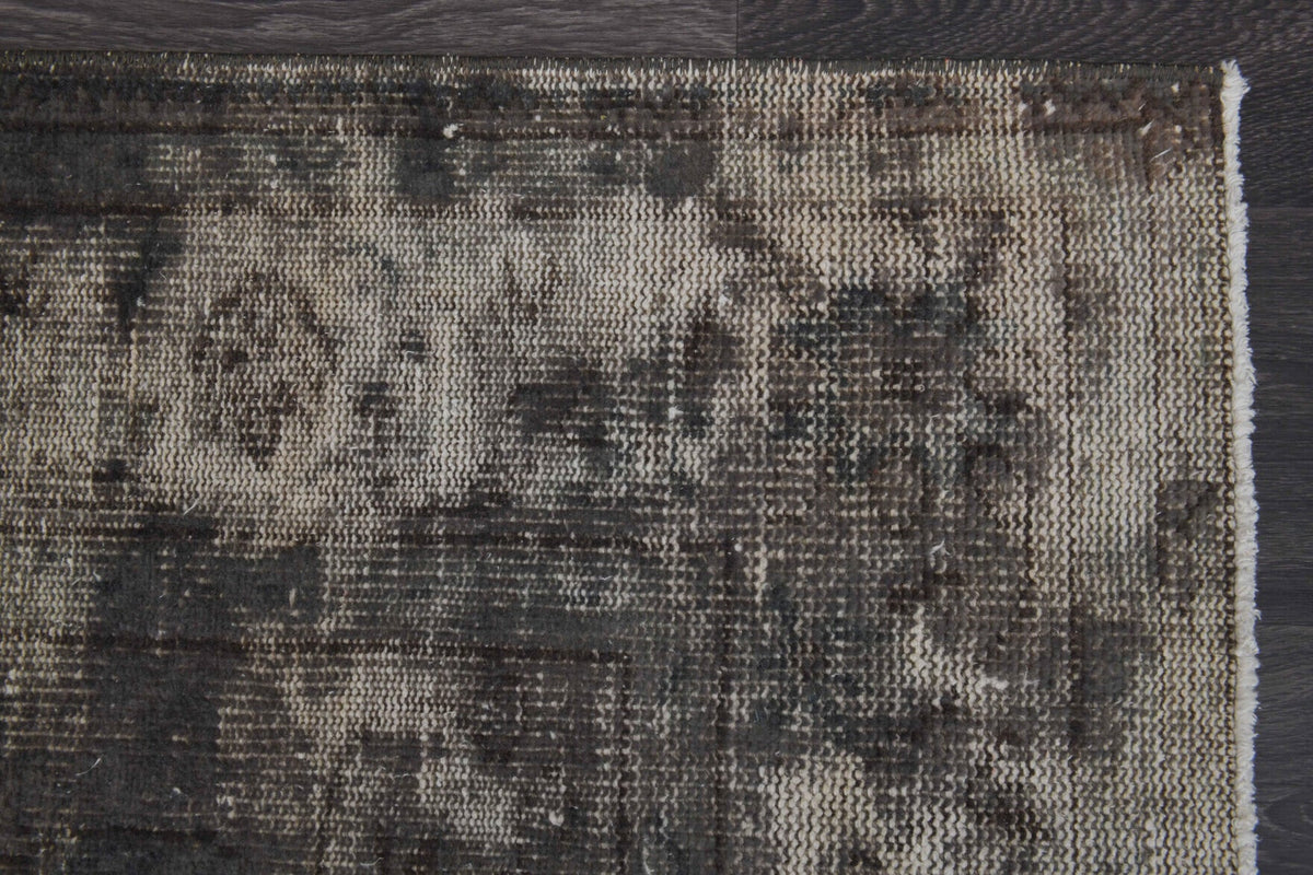 El yapımı vintage halı 183x305 cm soyut desenli yün - farklı açıdan görünüm