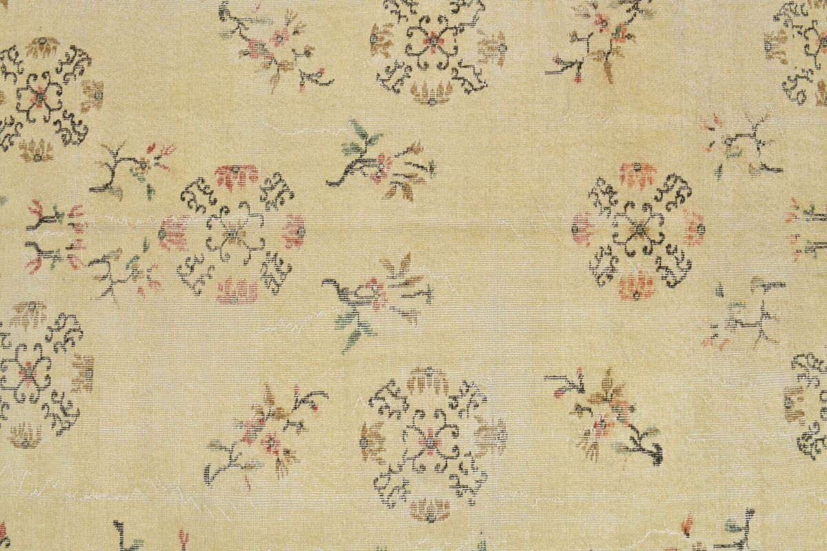 Beige Vintage Oushak Area Rug