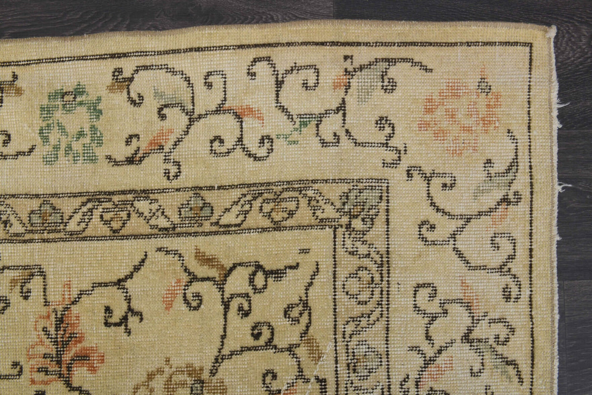 Beige Vintage Oushak Area Rug