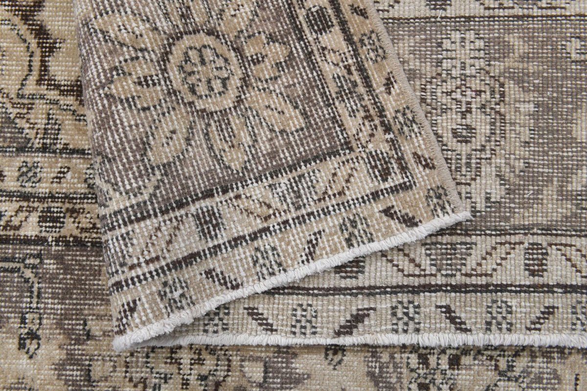 El yapımı vintage halı 211x300 cm oryantal desenli yün - farklı açıdan görünüm