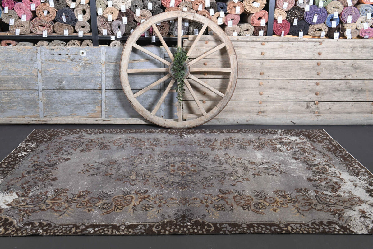 6x9 Vintage Gray Anatolian Rug