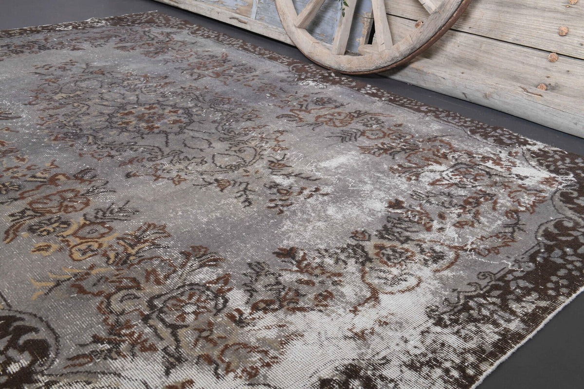 6x9 Vintage Gray Anatolian Rug