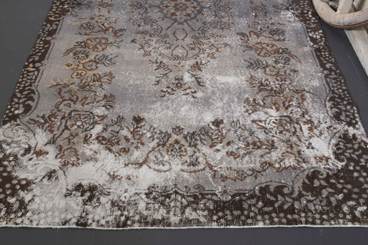 6x9 Vintage Gray Anatolian Rug