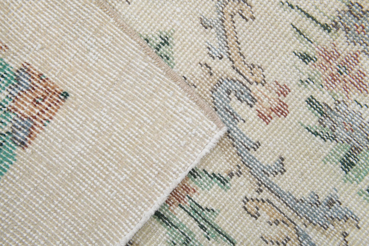 Allover Floral Hereke Vintage Rug