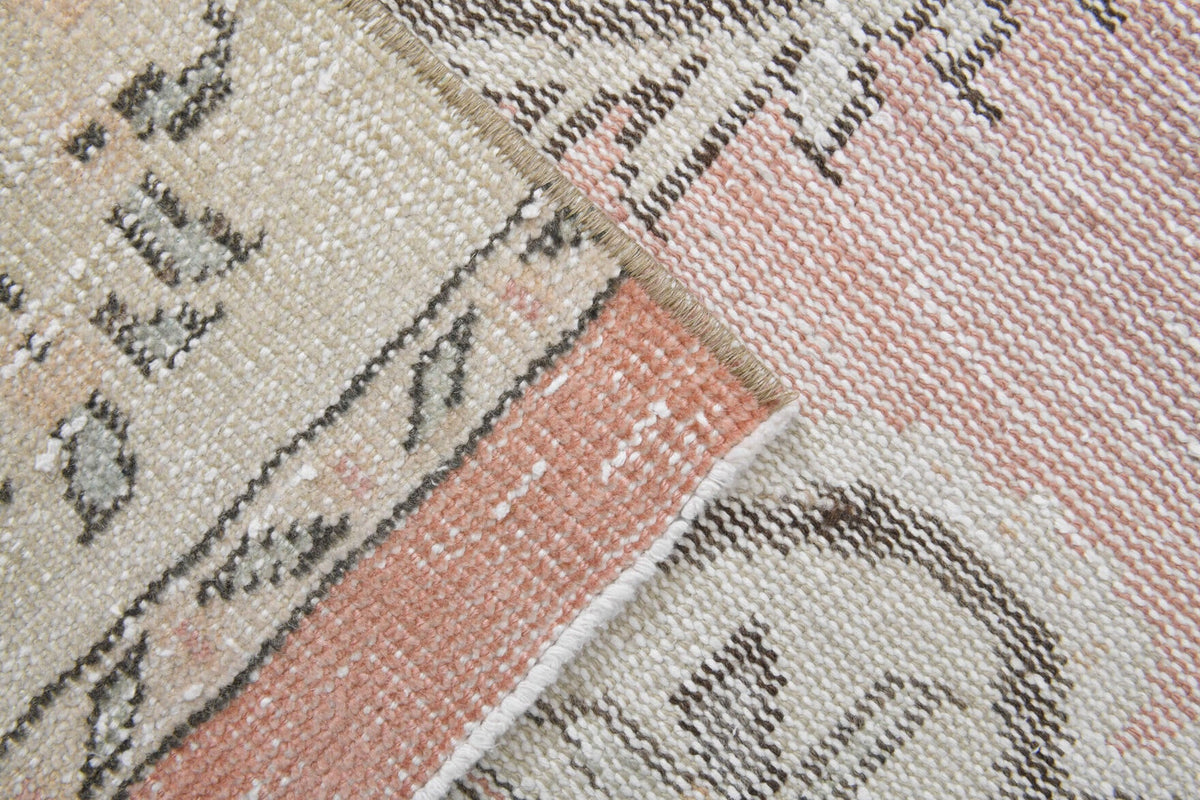 Vintage Orange Area Anatolian Rug