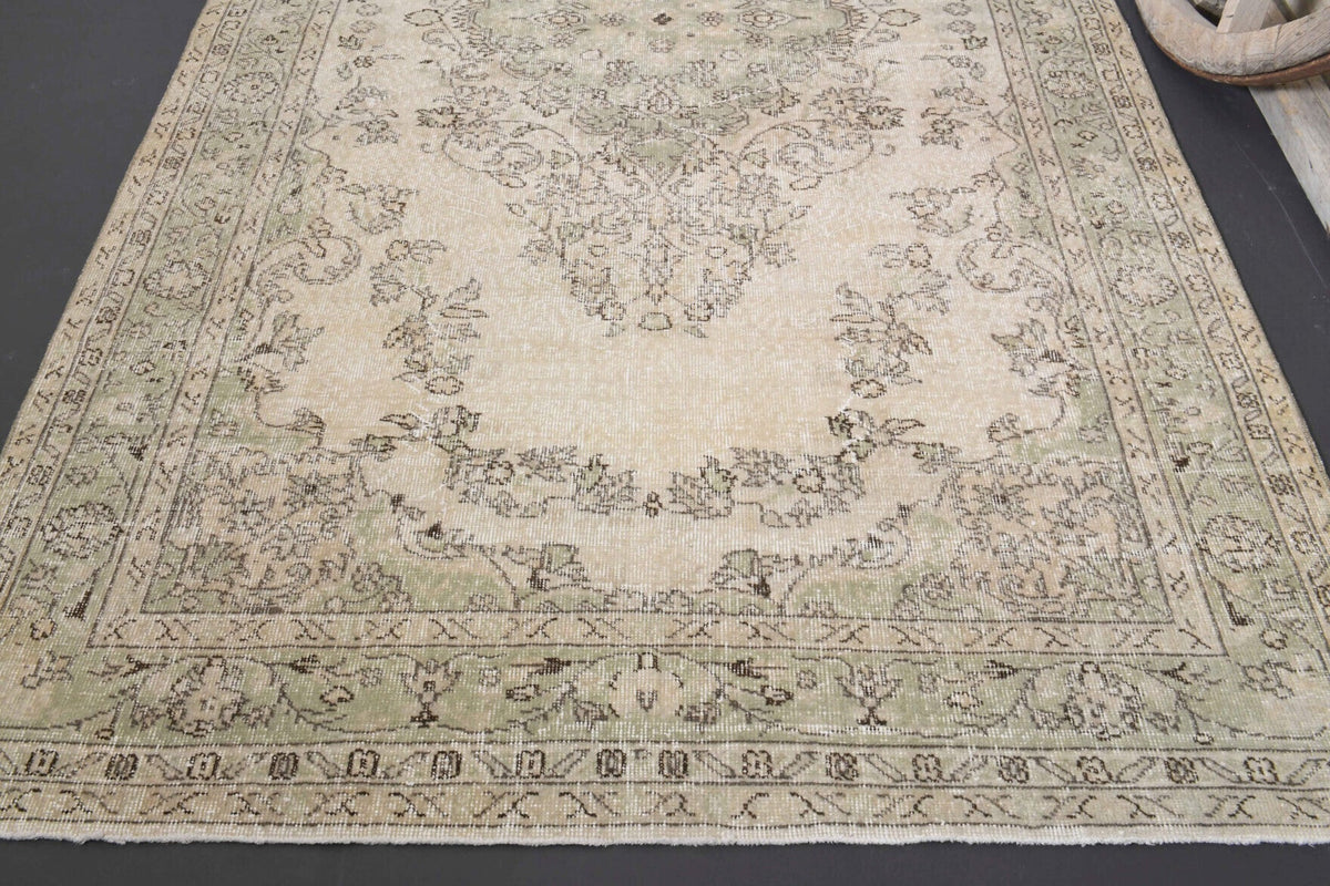 Vintage Oushak Handmade Wool Rug