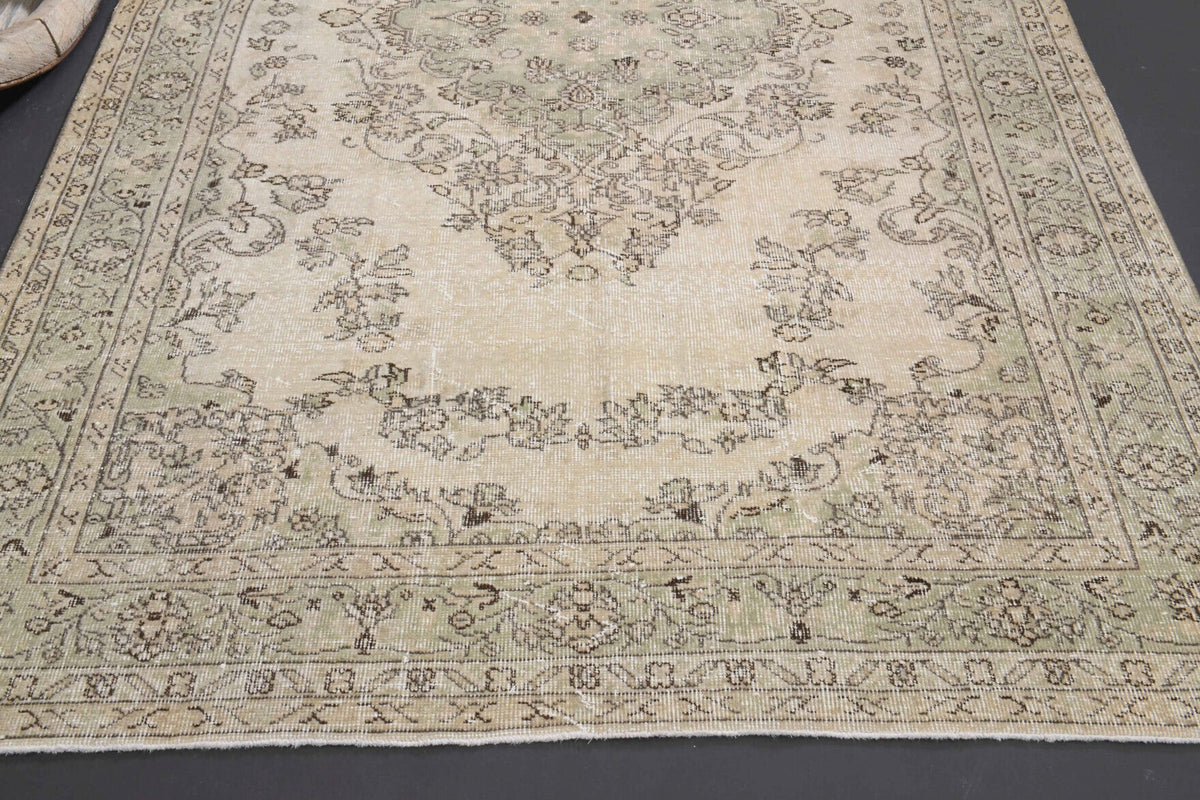 Vintage Oushak Handmade Wool Rug
