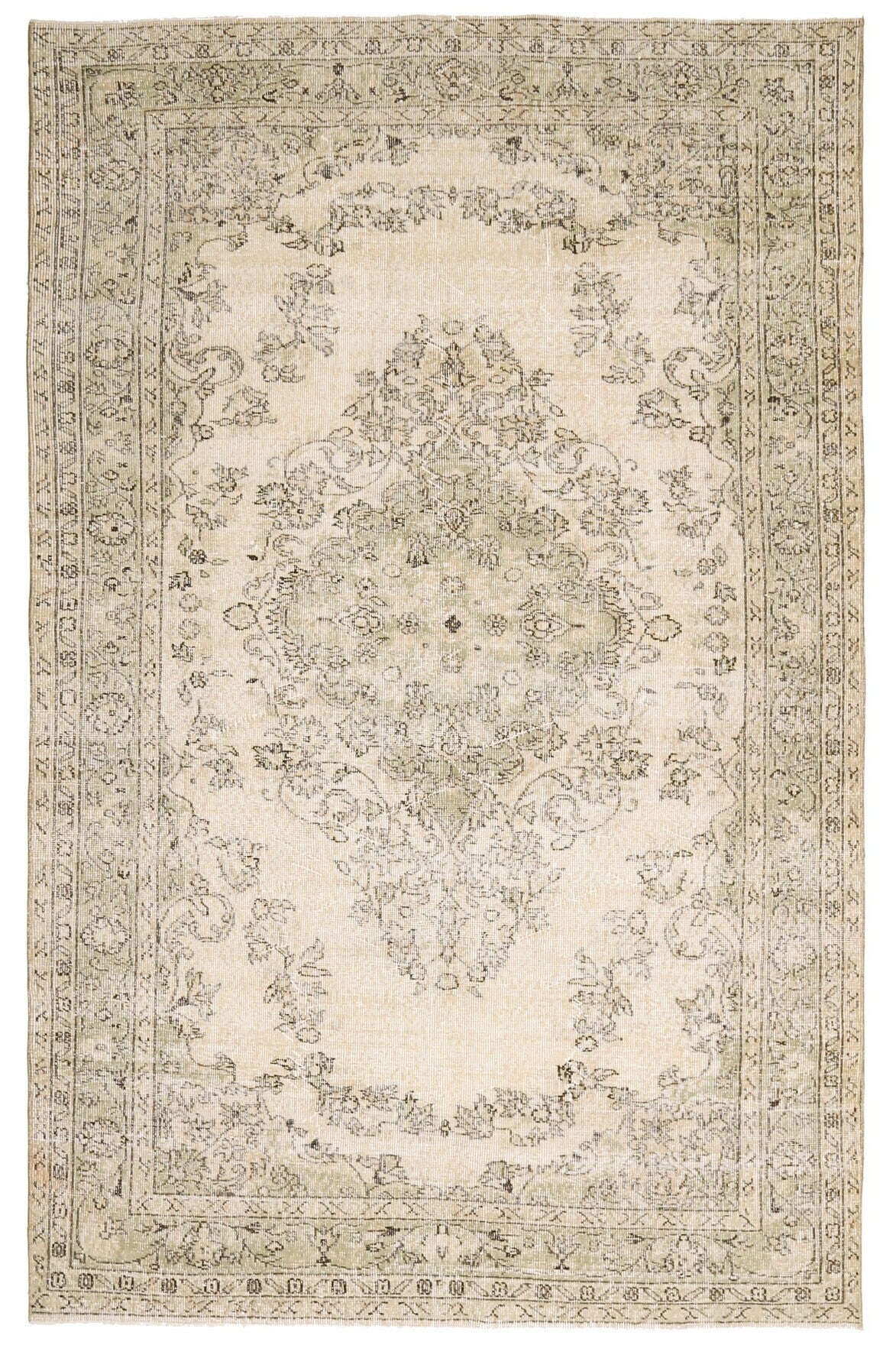 Vintage Oushak Handmade Wool Rug