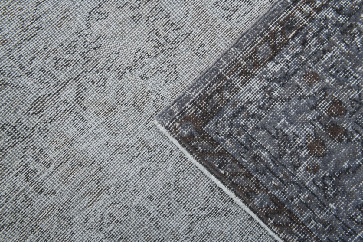 Vintage Hereke Gray Floral Rug