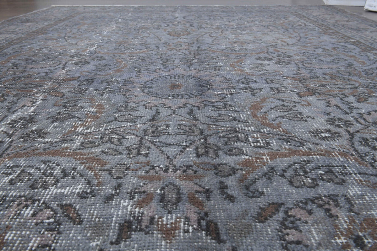 Vintage Hereke Gray Floral Rug