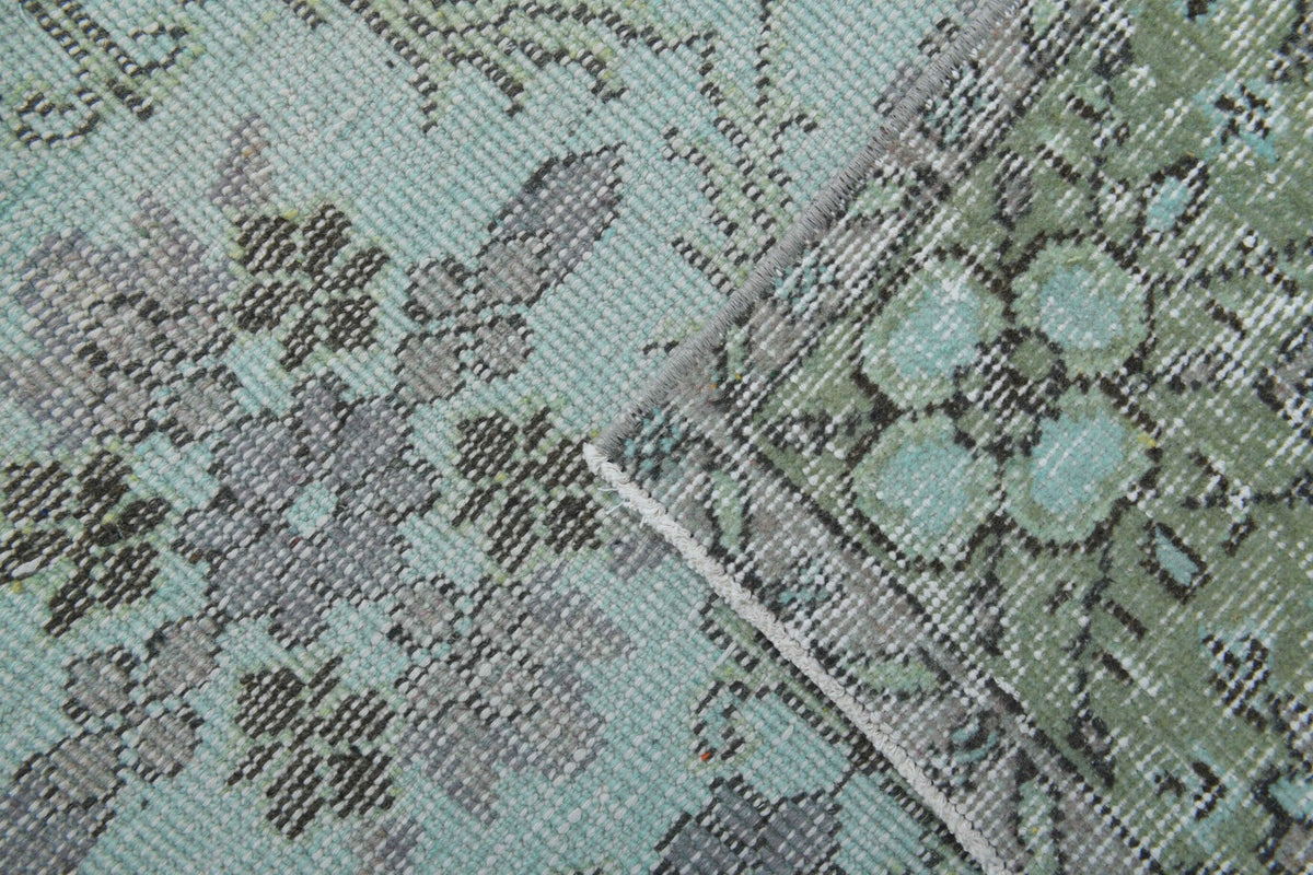 Mint Floral - Vintage Area Hereke Rug