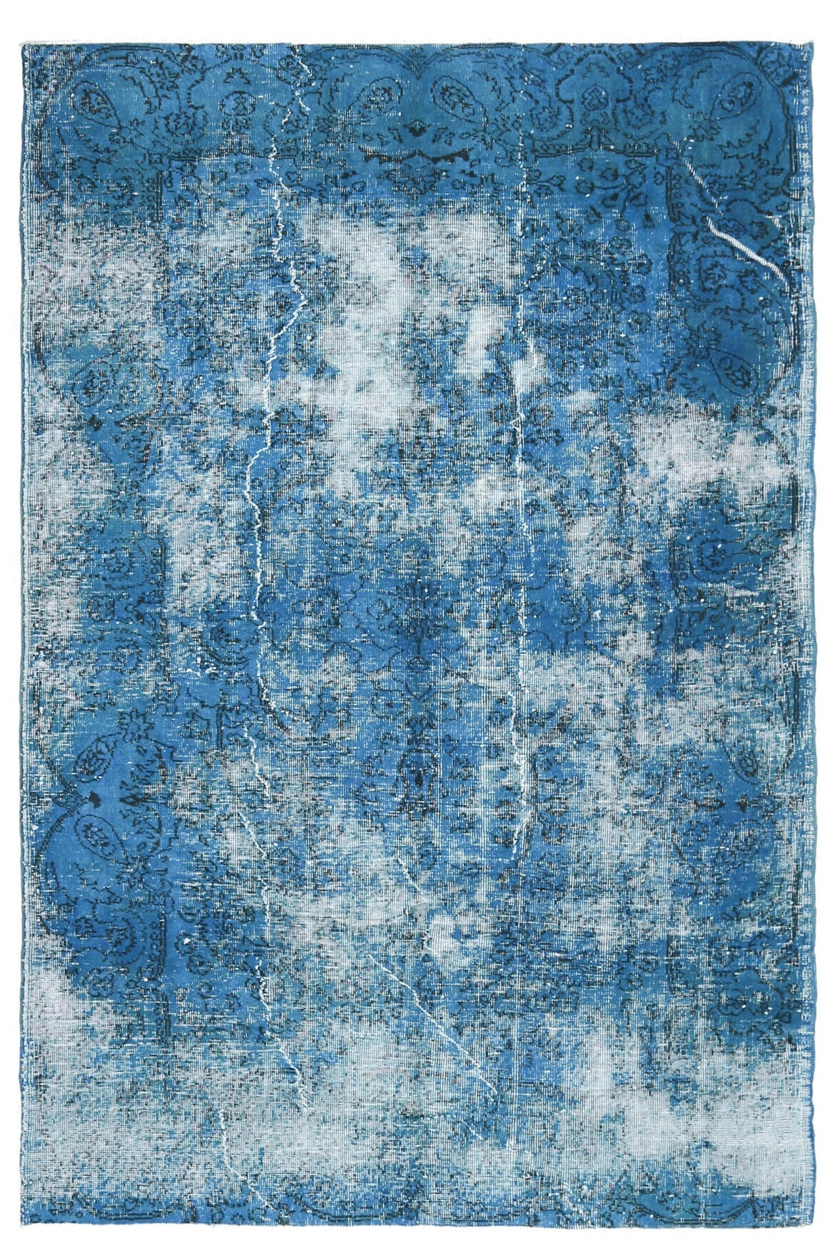 Blue Vintage Area Oushak Rug