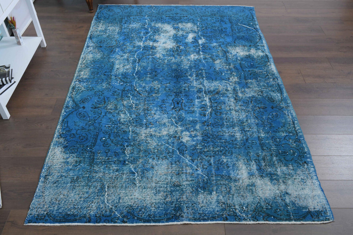 Blue Vintage Area Oushak Rug